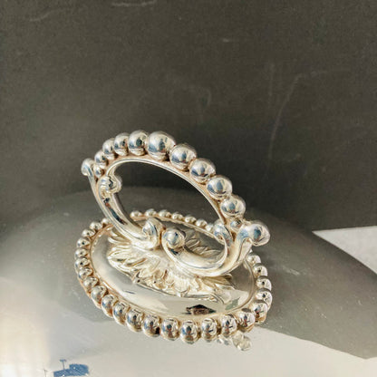 The Director Dennis - Antique Silver Food Cloche