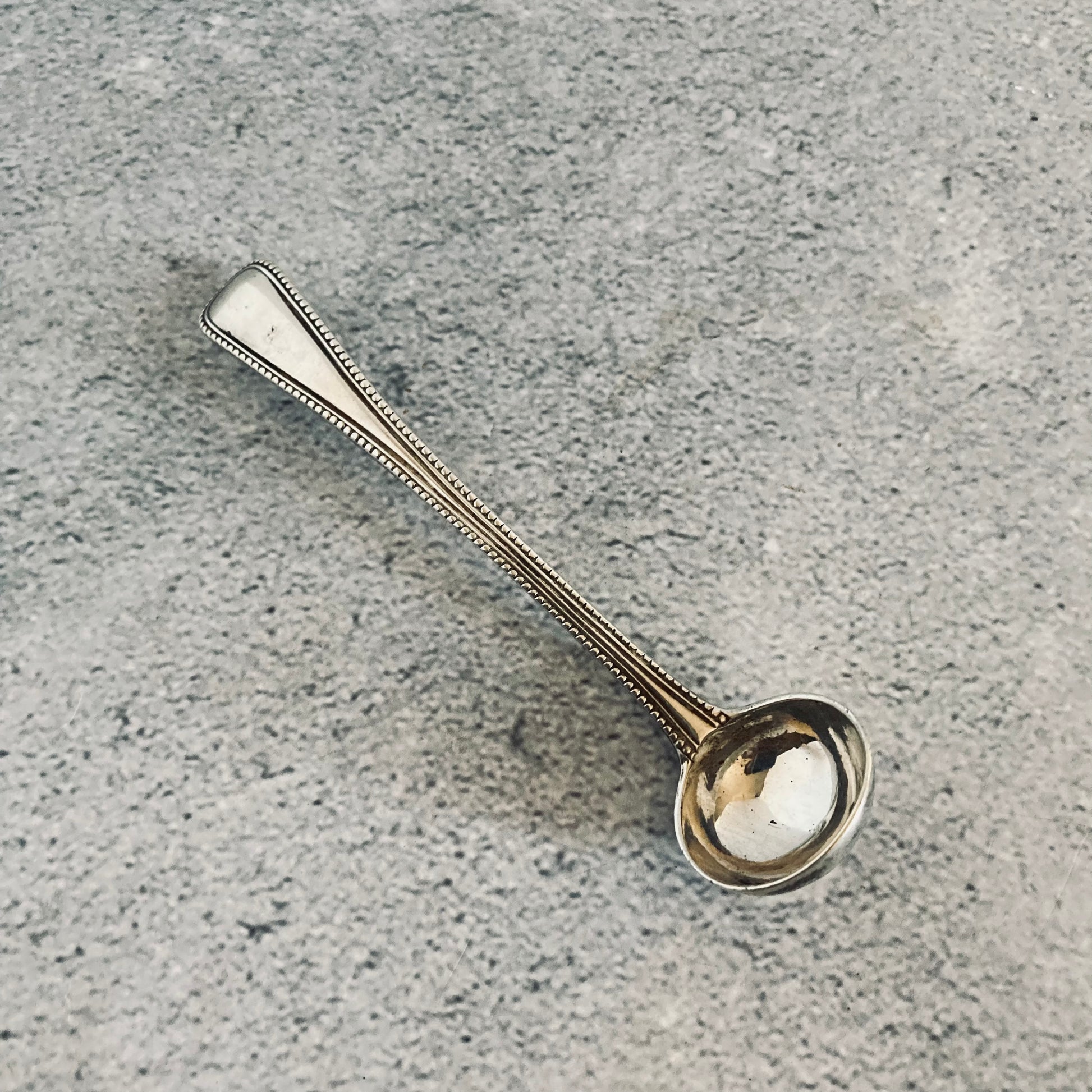 Antique Victorian Silver Mustard Spoon | Chawner & Co 1876