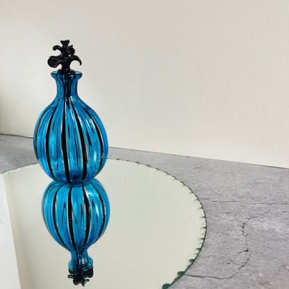 Venetian Glass Scent Bottle in Candy Cane Stripe