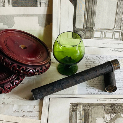Antique Tin Container With Wax Taper Lantern Lighters