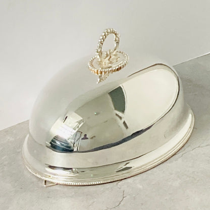 The Director Dennis - Antique Silver Food Cloche