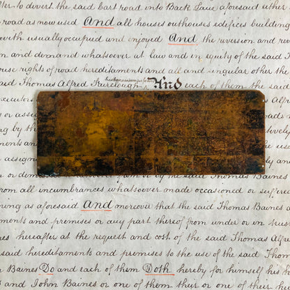 Vintage Copper Printing Plate | Unique Image of A Locomotive Train