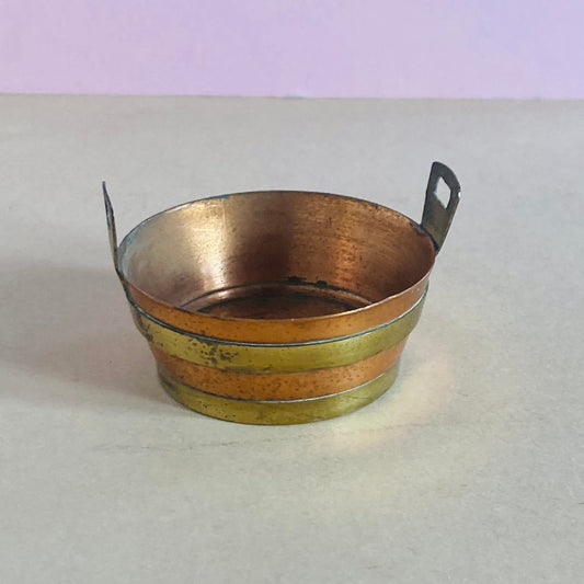 Vintage Copper Miniature Washtub Bucket