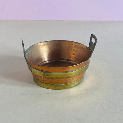 Vintage Copper Miniature Washtub Bucket