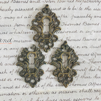 Antique Brass Escutcheons | Keyhole Cover