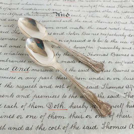 Antique Silver Teaspoon / Coffee Spoon in Kings Pattern