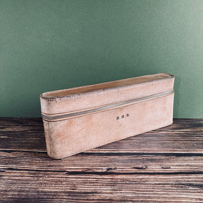 Antique Leather Travel Vanity Case