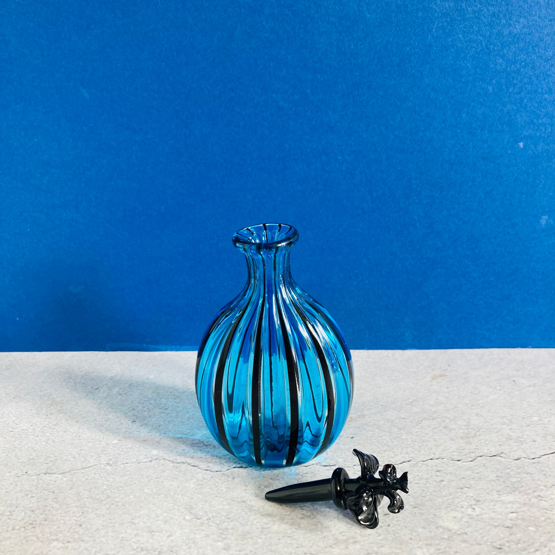 Venetian Glass Scent Bottle in Candy Cane Stripe