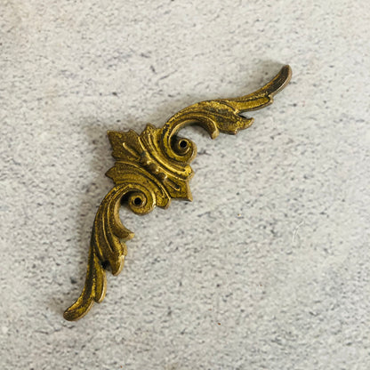 Antique Decorative Small Brass Plaque