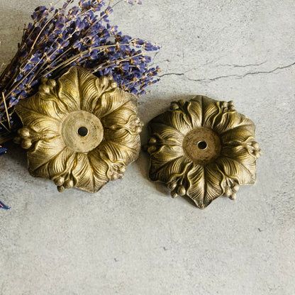 Decorative Rosette Backplate / Brass Architectural Salvage