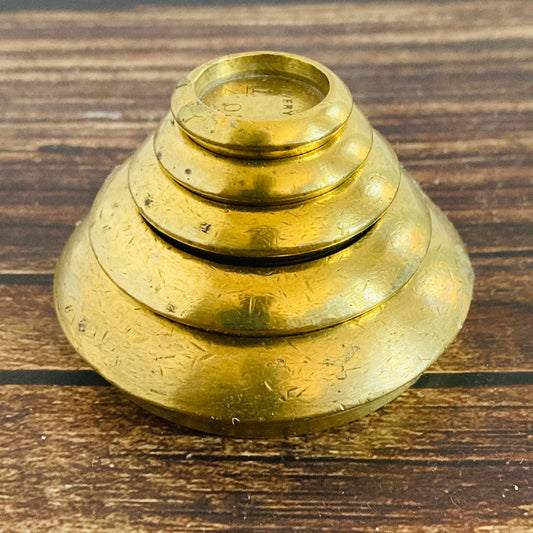 Vintage Brass Set of Round Edge Brass Weights