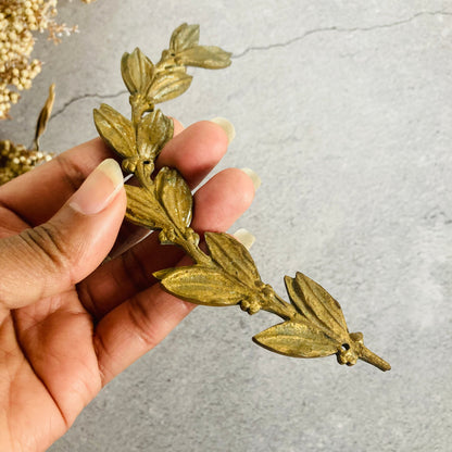 Antique Decorative Laurel Brass Plaque