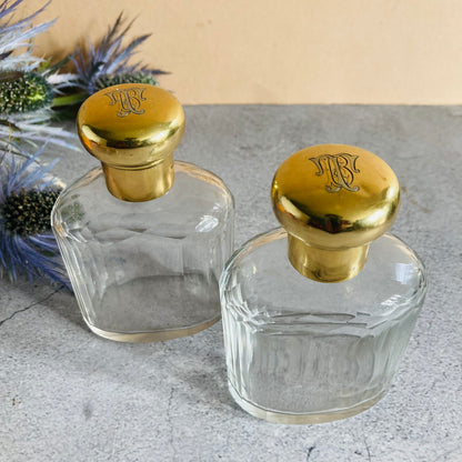 Antique Silver Topped Etched Glass Scent Bottle | 1912 London