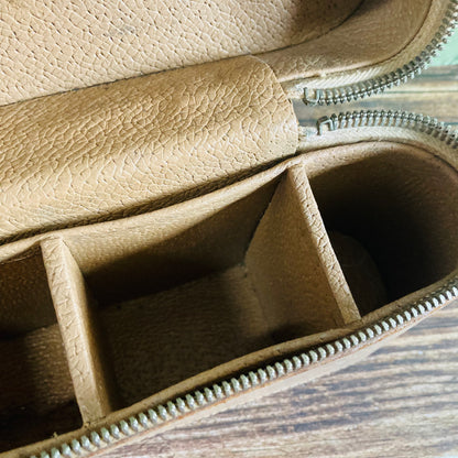 Antique Leather Travel Vanity Case