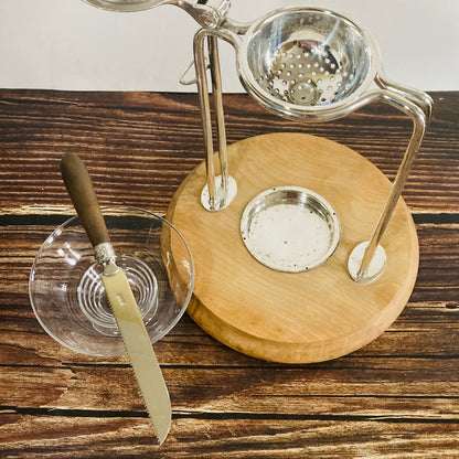 The Duchess Tyler - Antique Silver and Wooden Lemon Juicer