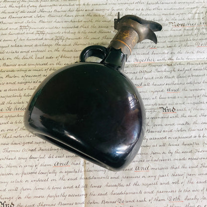 Antique Brown Glass Decanter Flagon