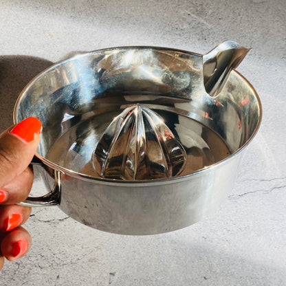 Rare Antique Silver Plate Extra Large Lemon Juicer Jug