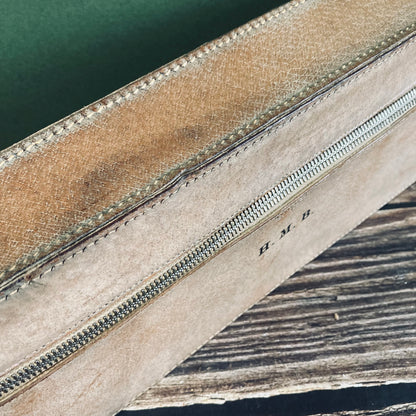 Antique Leather Travel Vanity Case