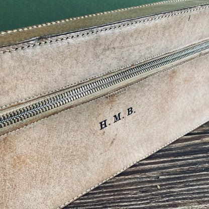 Antique Leather Travel Vanity Case