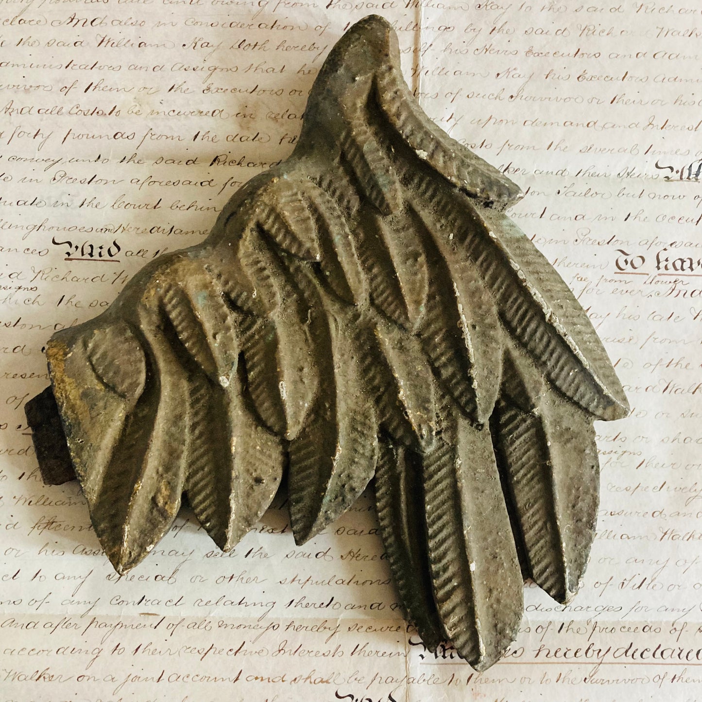 Antique Angel Wing Decorative Salvage Wooden Fragment For Decor Styling