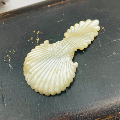 Antique Rare Mother Of Pearl 18th Century Caddy Spoon
