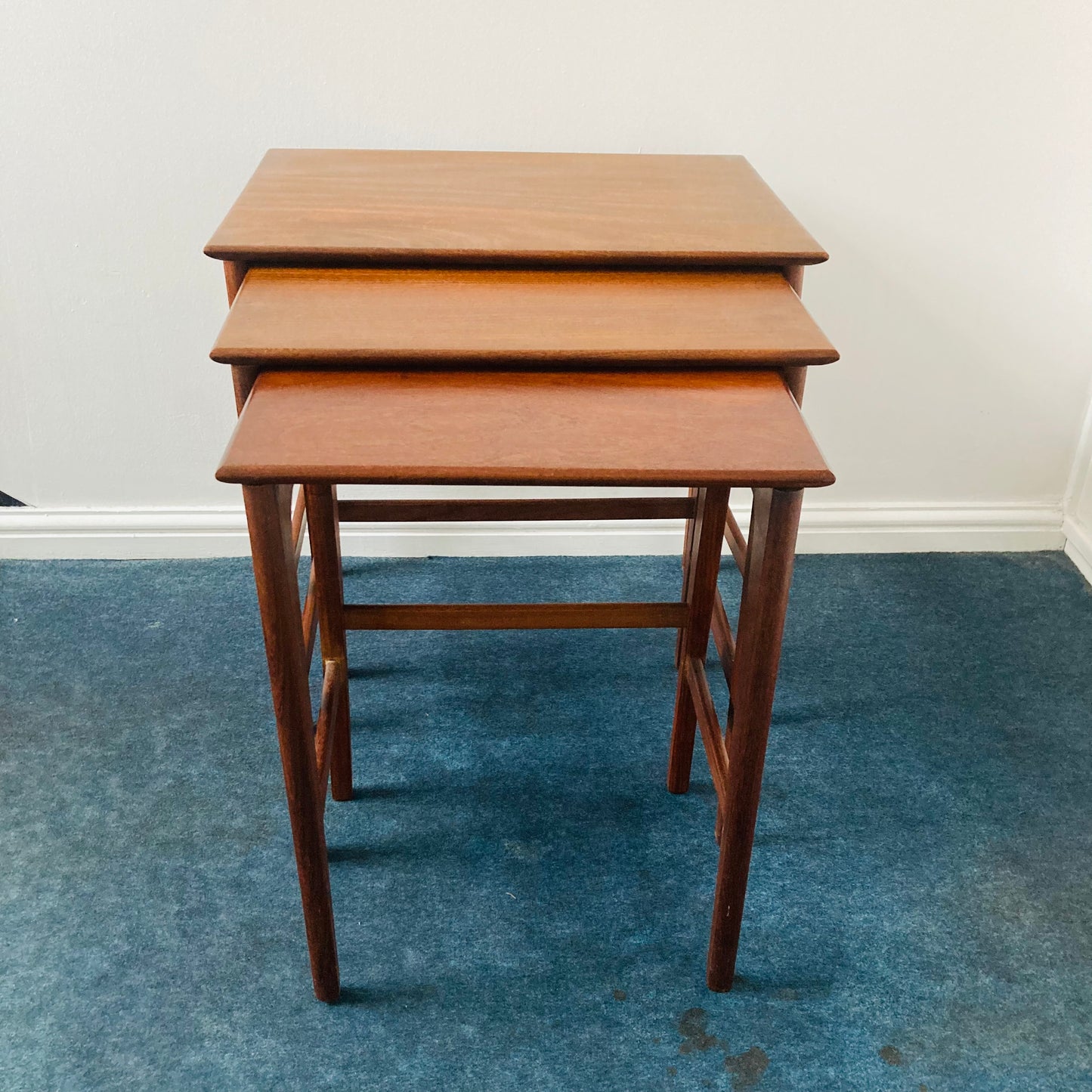 Mid Century Danish Rosewood Nesting Side Tables