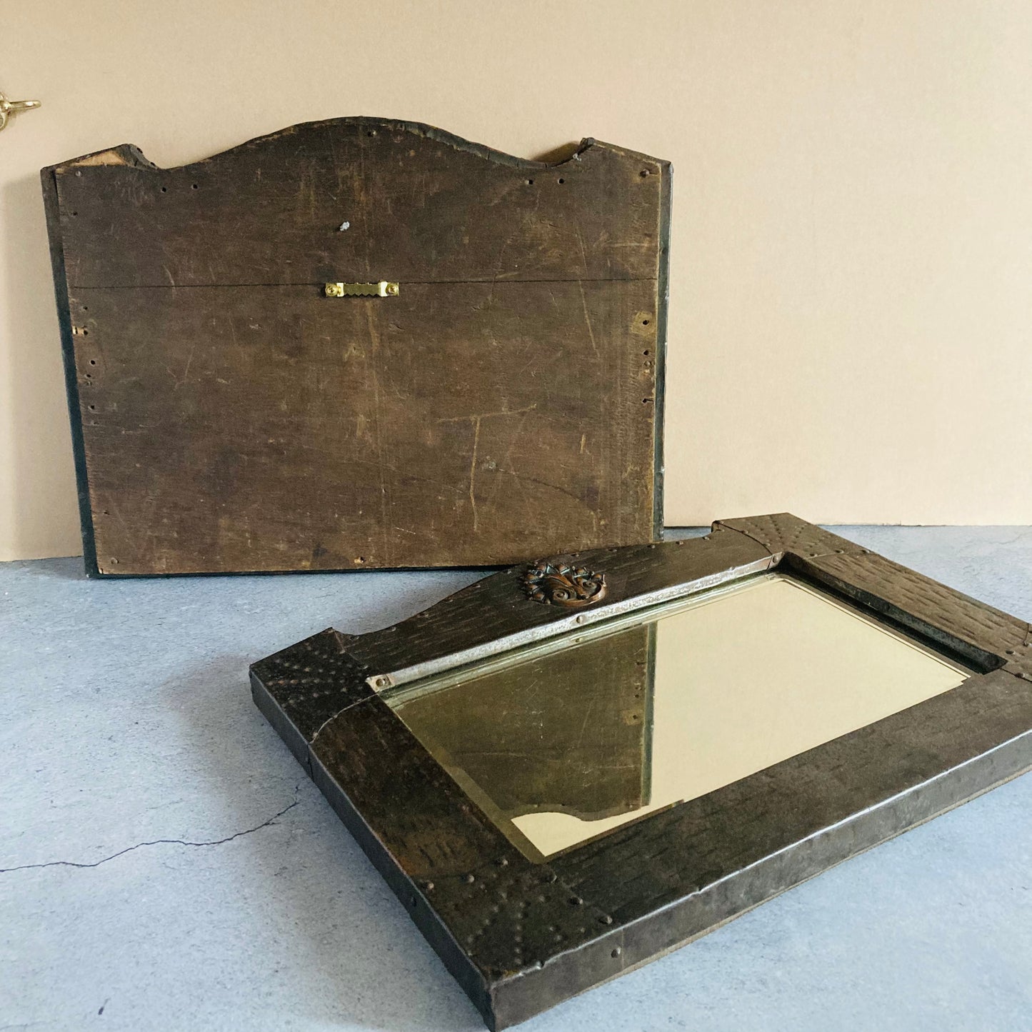 Arts & Crafts Antique Copper Mirror