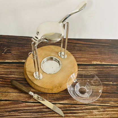 The Duchess Tyler - Antique Silver and Wooden Lemon Juicer