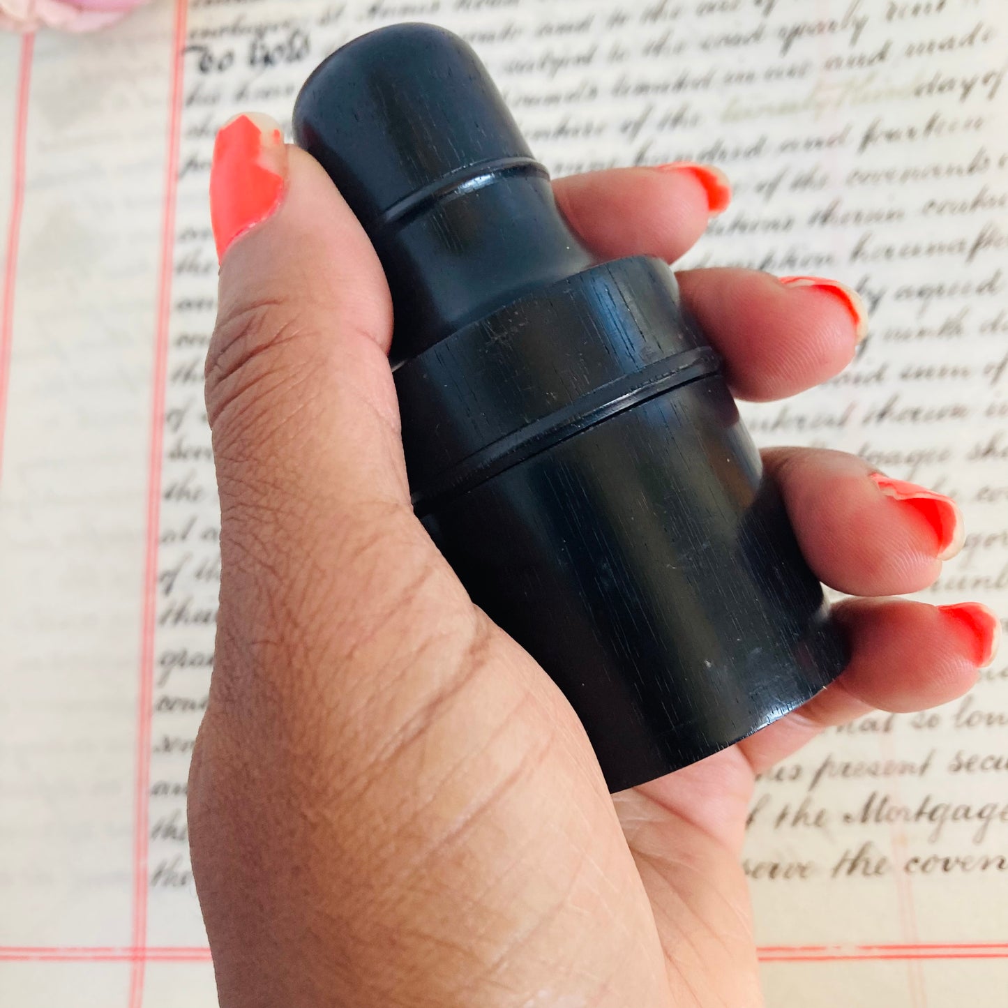 The Artist Carmel - Antique Travel Scent Bottle and Case