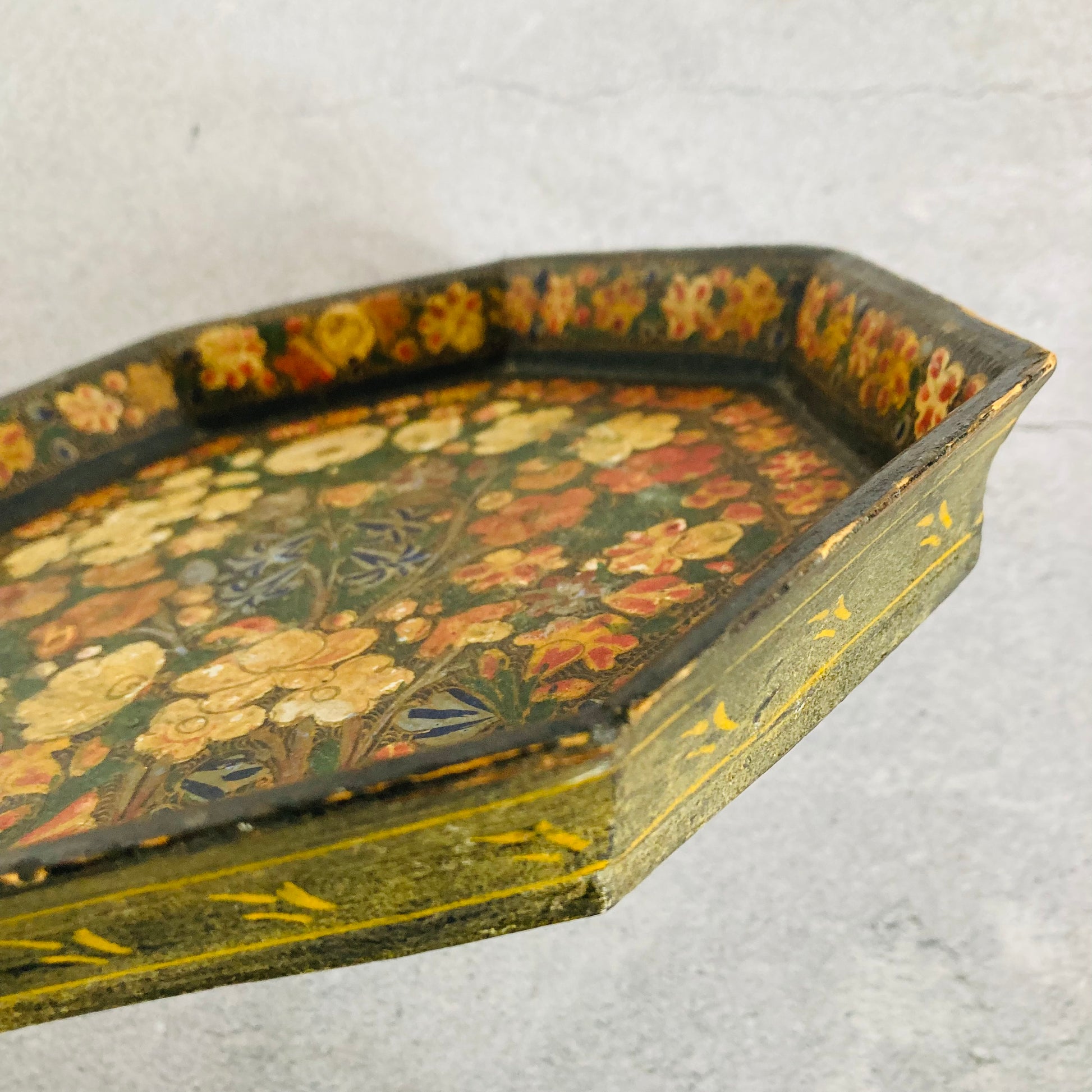 Antique Paper Mache Kashmir Tray| The Urban Vintage Affair
