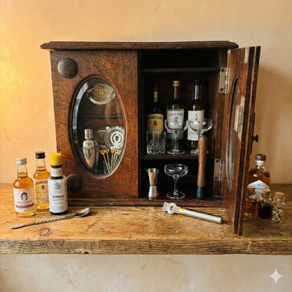 The Skater Fredrick - Arts & Crafts Oak Smokers Cabinet