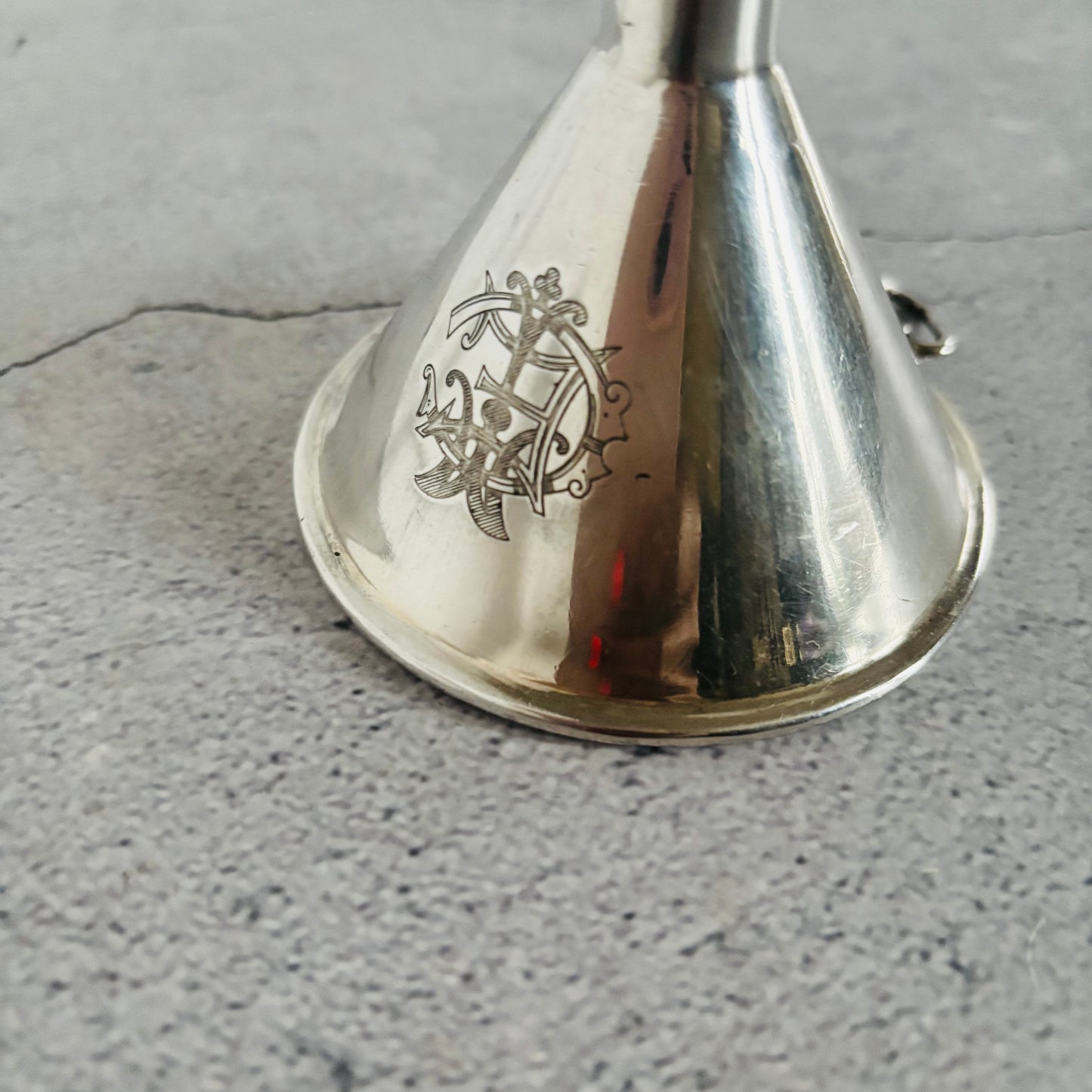 Art Deco Silver Plate Cocktail Funnel Strainer |