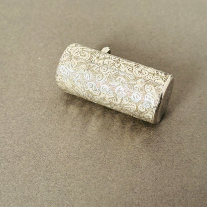 Antique Silver Engraved Scent Bottle Sampson Mordan 