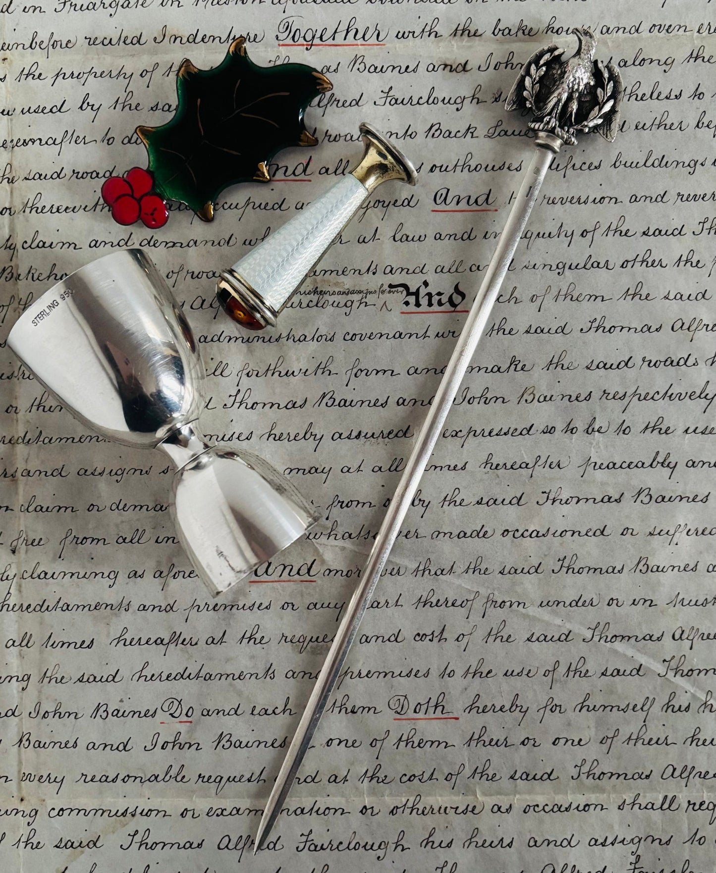 Vintage Silver Long Skewer With Eagle by Christofle France