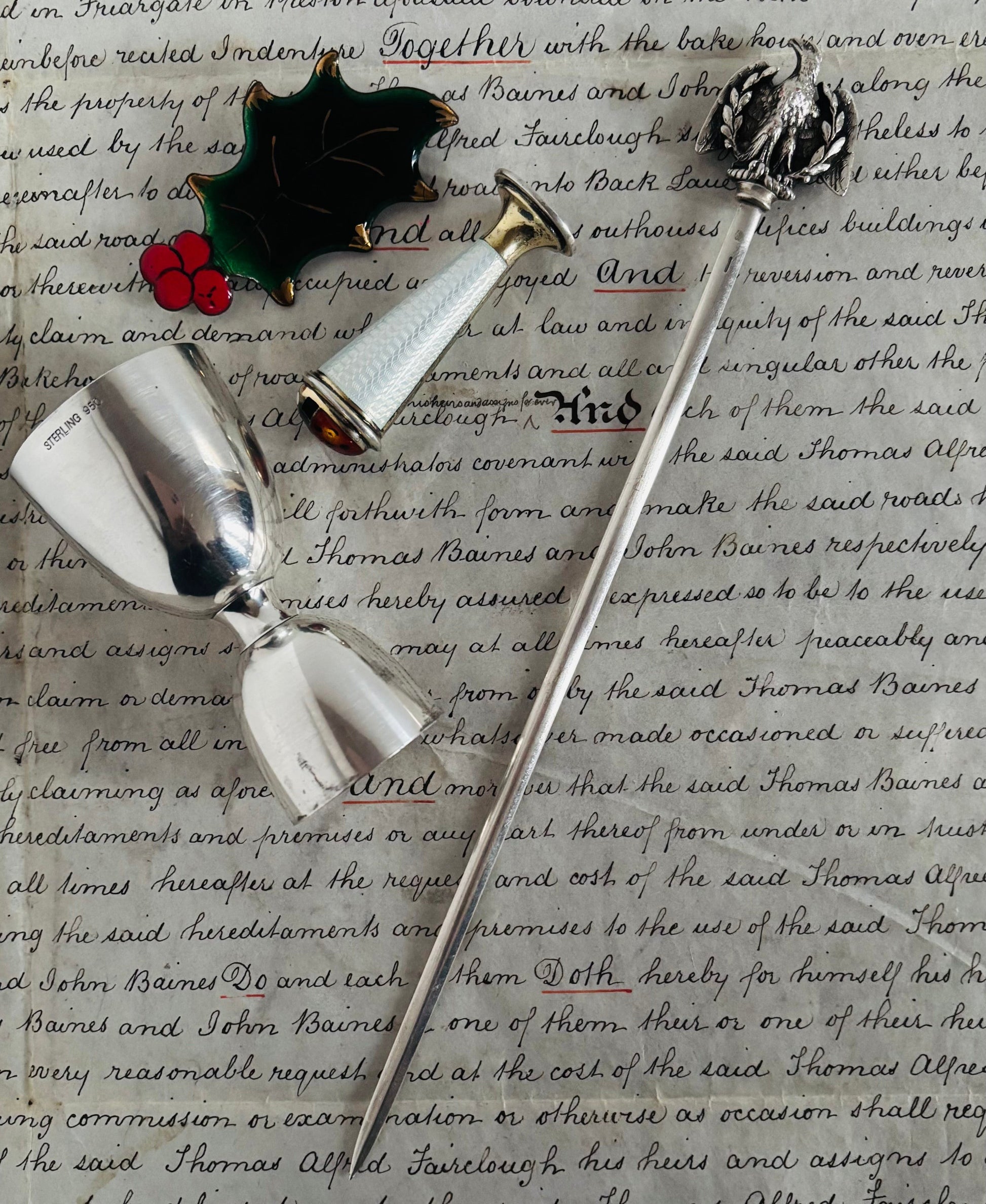 Vintage Silver Long Skewer With Eagle by Christofle France