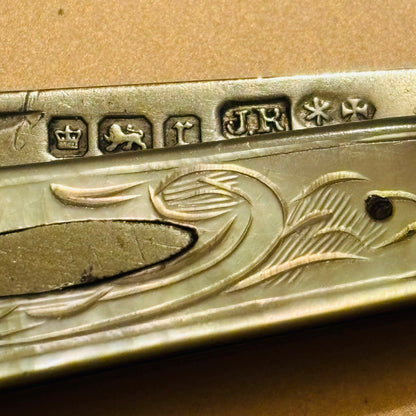Antique Silver and Mother of Pearl Fold Fruit Knife