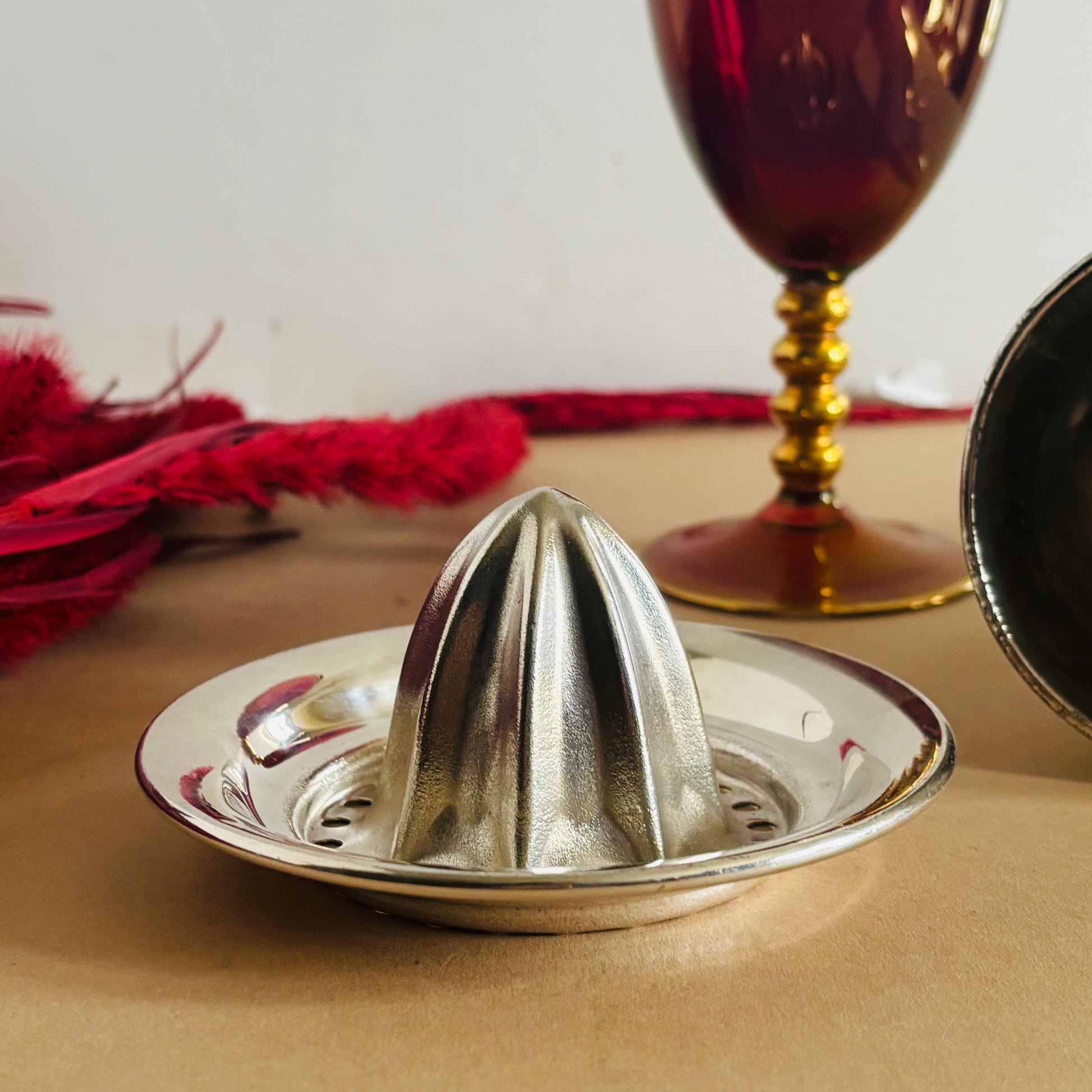 Antique Silver Lemon Juicer Art Deco | Functional & Stylish Reamer