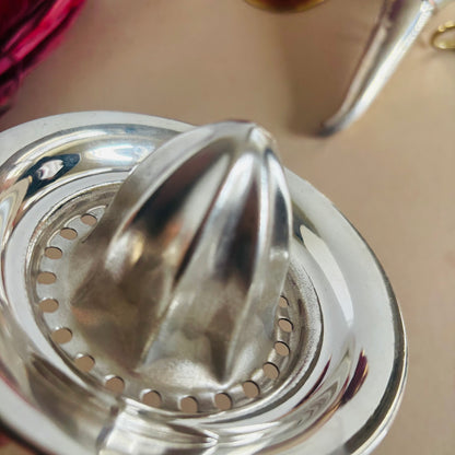Antique Silver Lemon Juicer Art Deco | Functional & Stylish Reamer