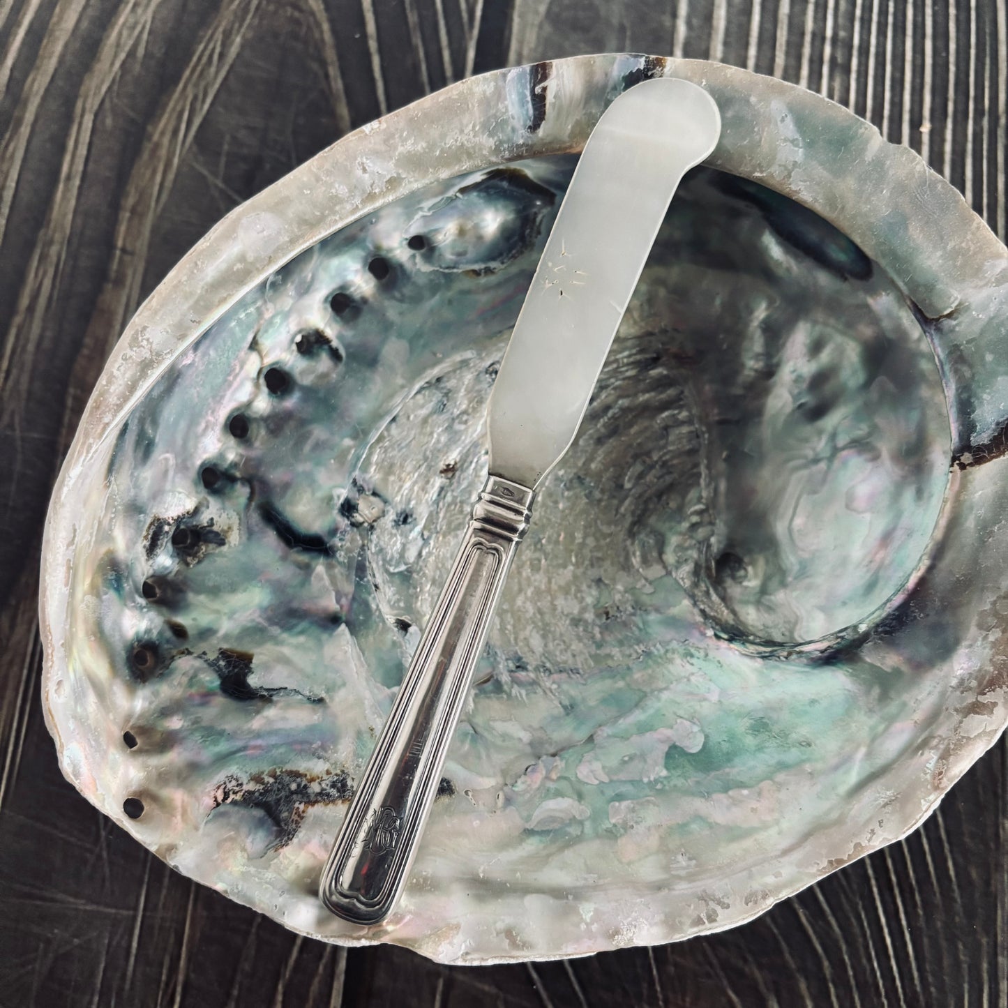 antique Silver & Mother Of Pearl Caviar knife