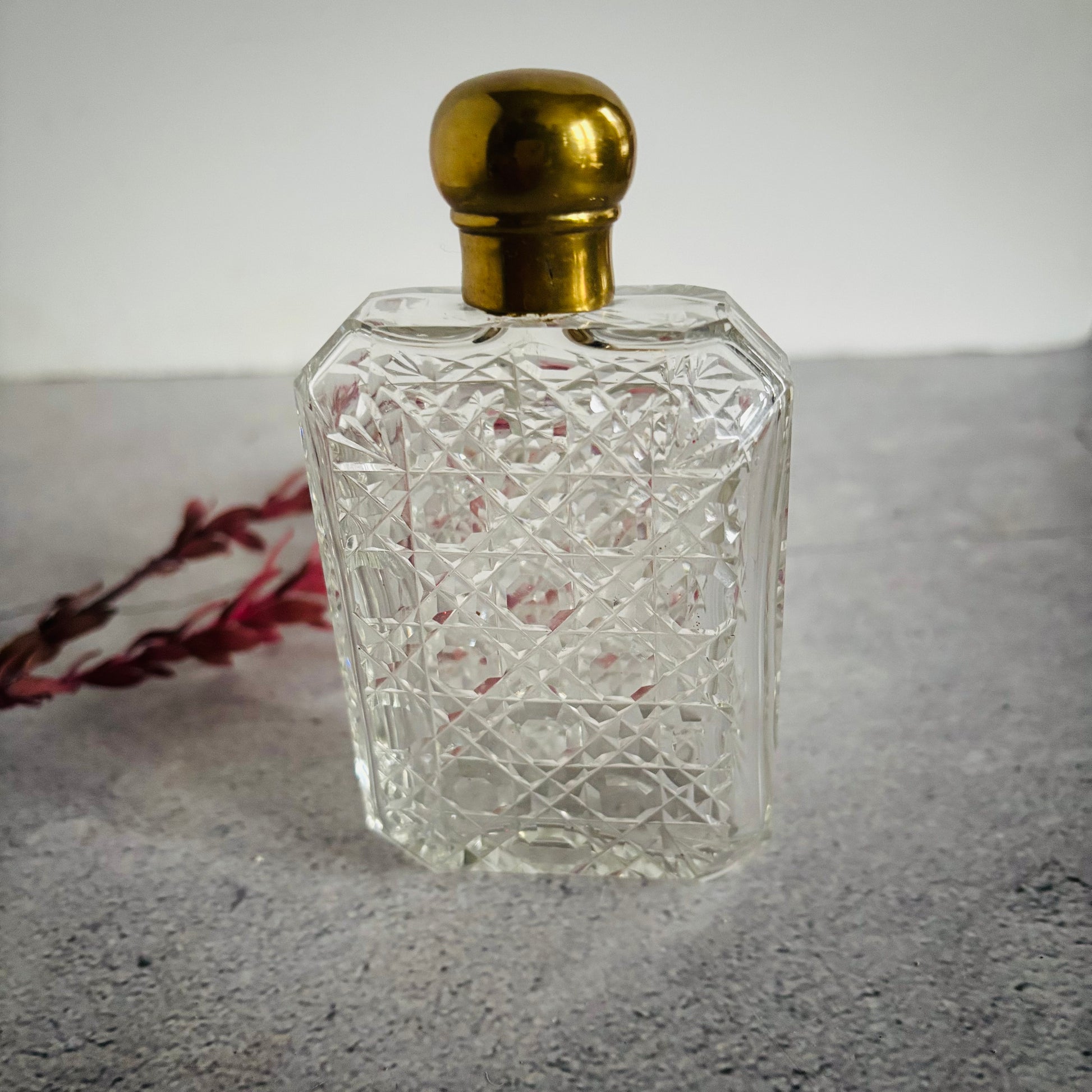 Victorian Cut Glass Hip Flask | The Urban Vintage Affair