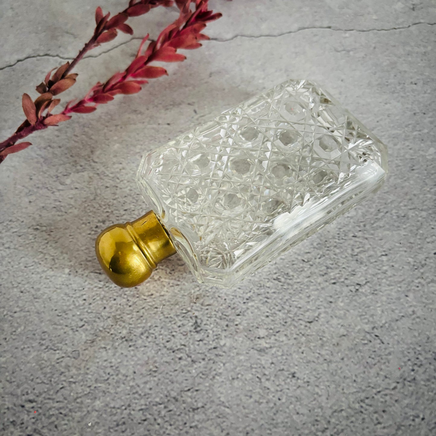 Victorian Cut Glass Hip Flask | The Urban Vintage Affair