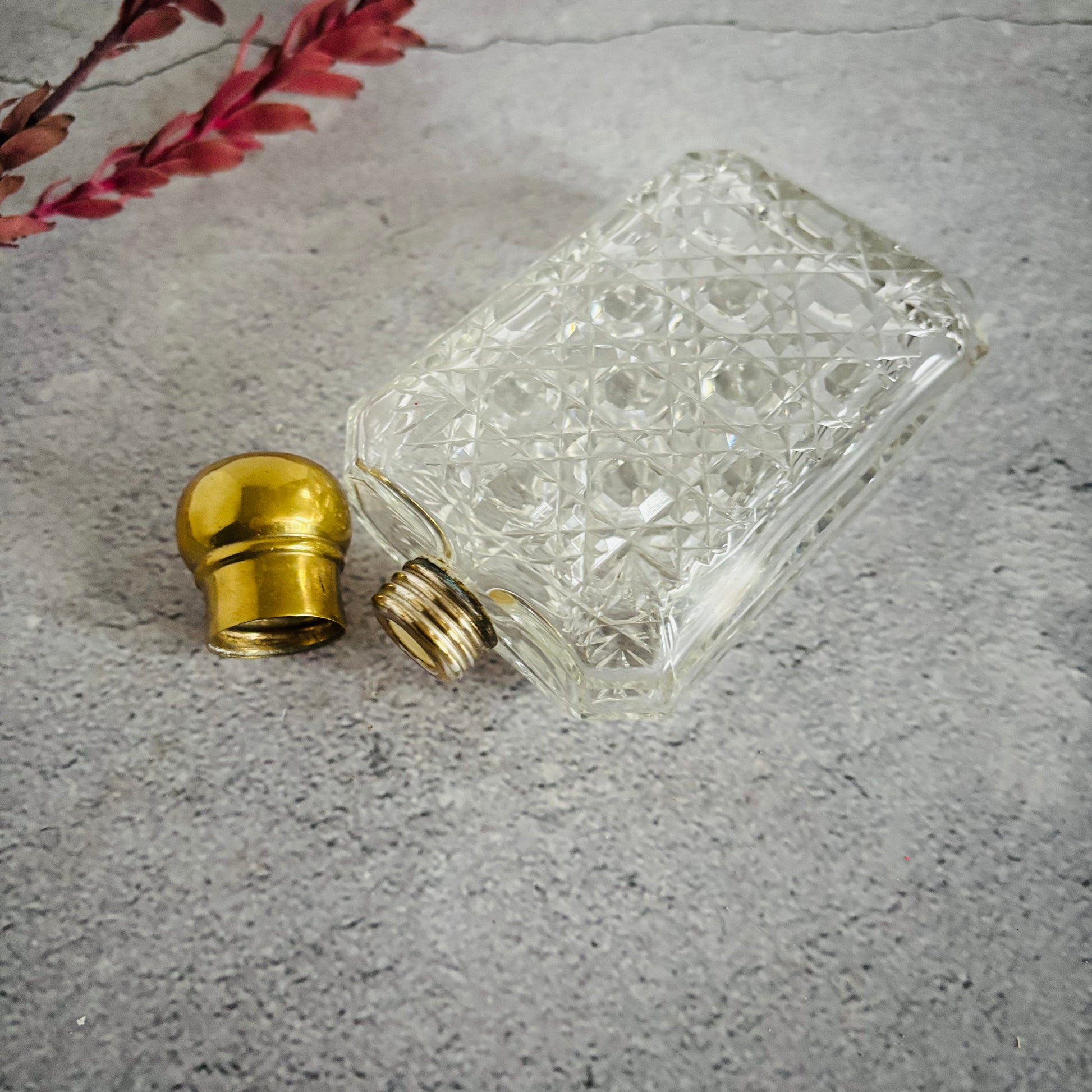 Victorian Cut Glass Hip Flask | The Urban Vintage Affair