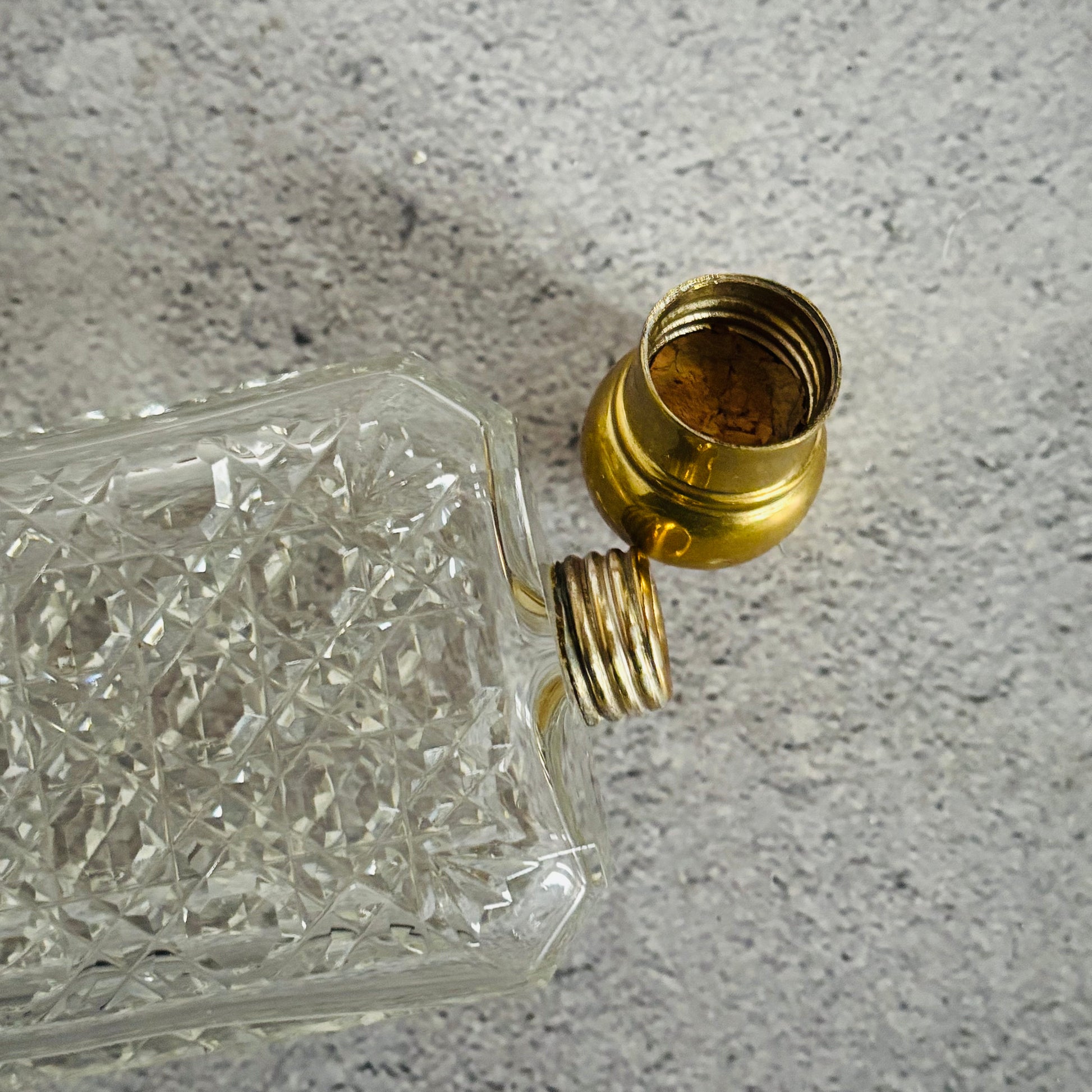 Victorian Cut Glass Hip Flask | The Urban Vintage Affair