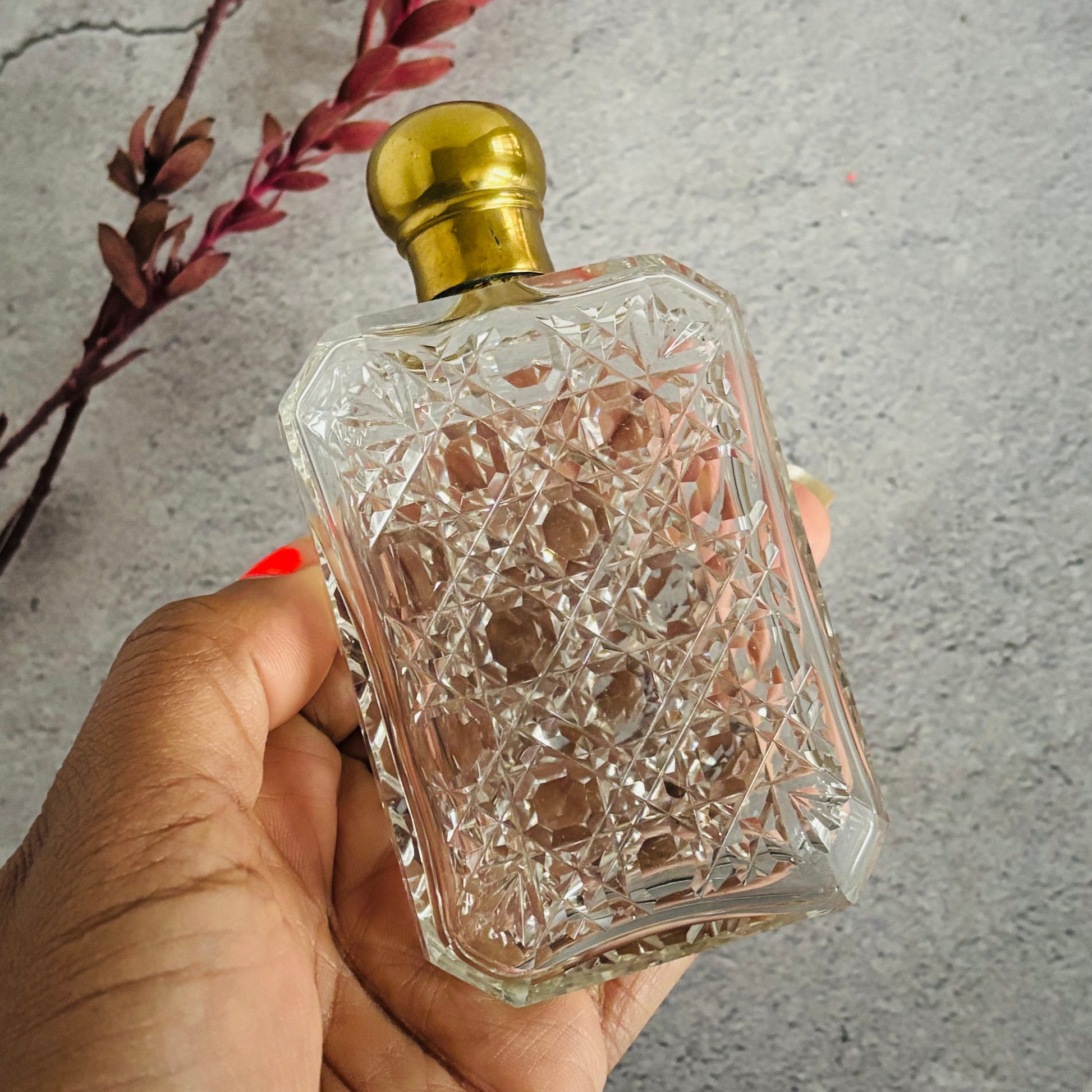 Victorian Cut Glass Hip Flask | The Urban Vintage Affair