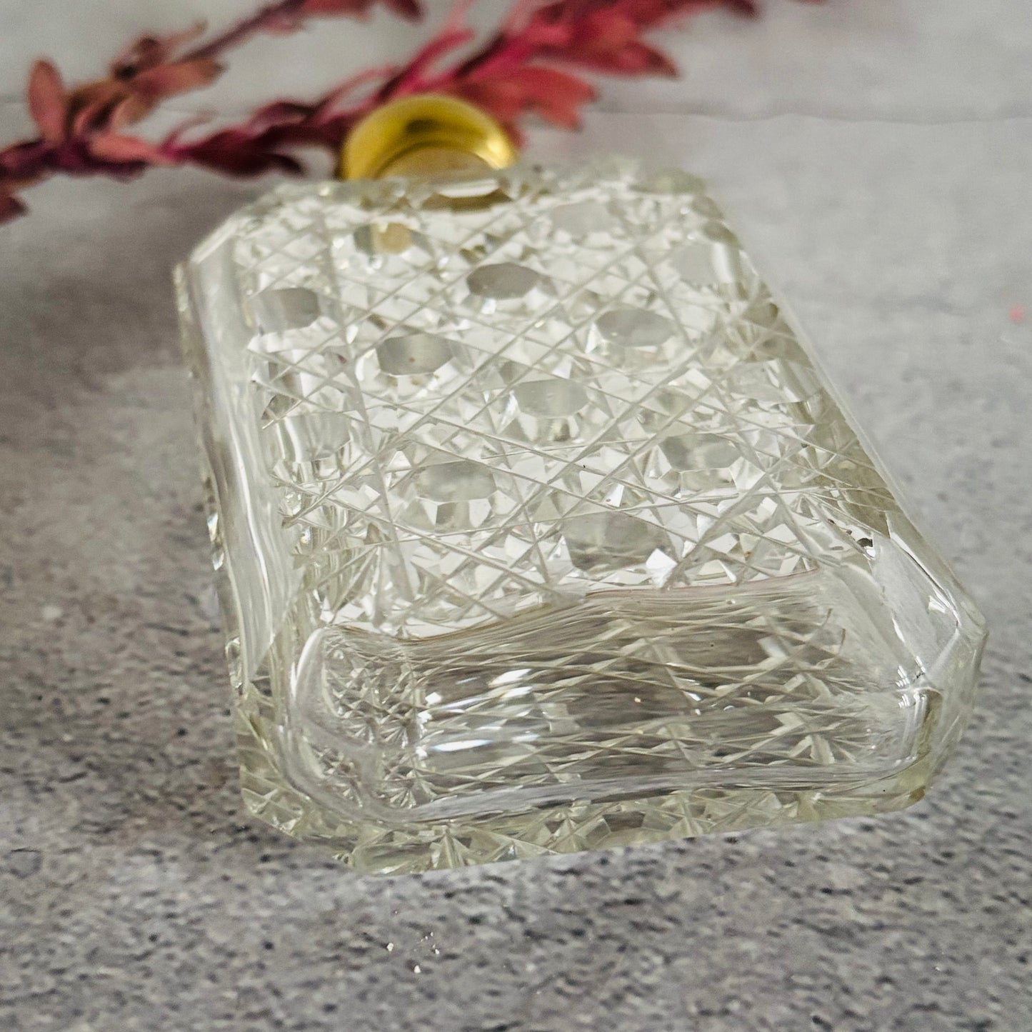 Victorian Cut Glass Hip Flask | The Urban Vintage Affair