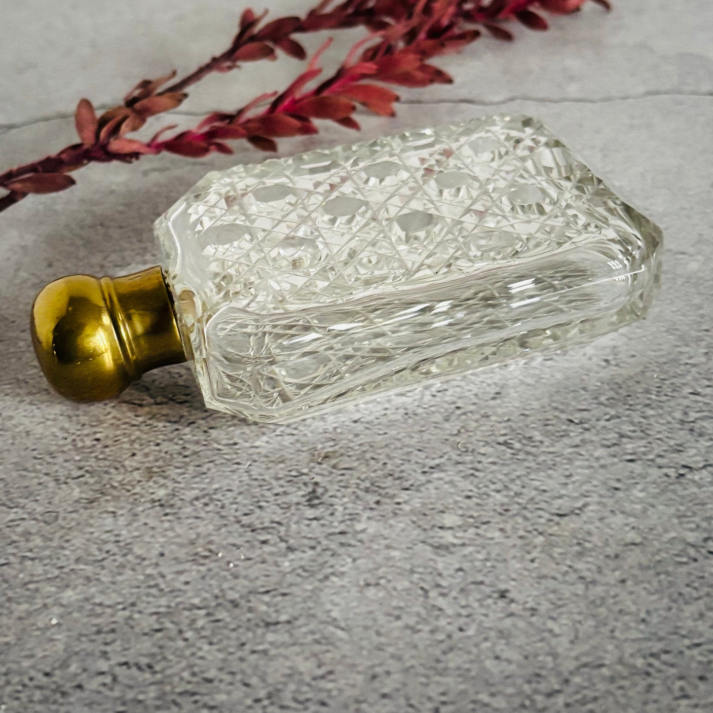 Victorian Cut Glass Hip Flask | The Urban Vintage Affair