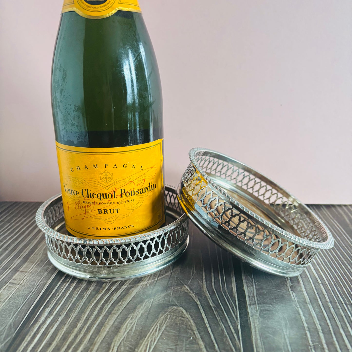 Master Harvey - Antique Sliver Plate Bottle Coaster