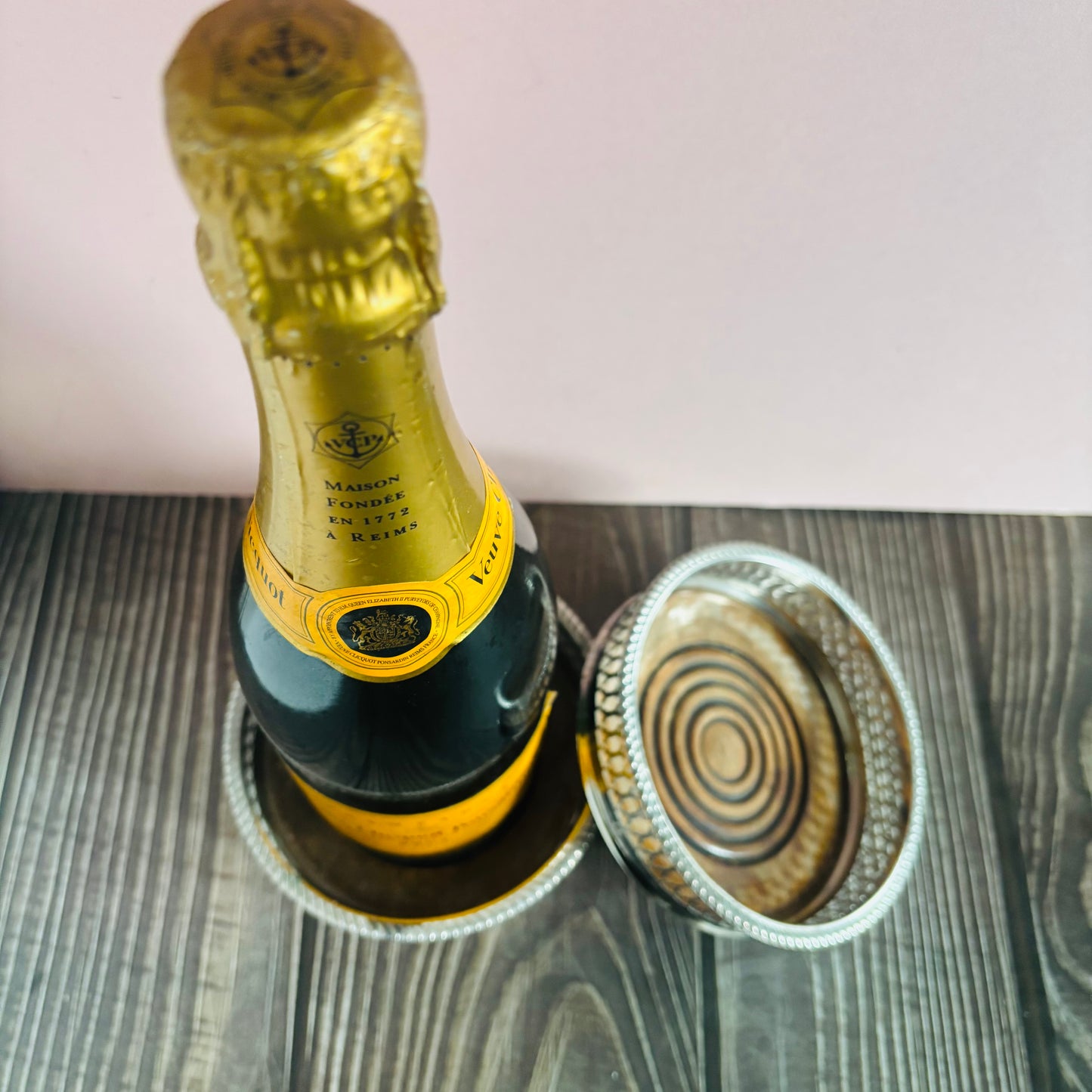 Master Harvey - Antique Sliver Plate Bottle Coaster