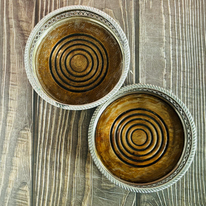 Master Harvey - Antique Sliver Plate Bottle Coaster