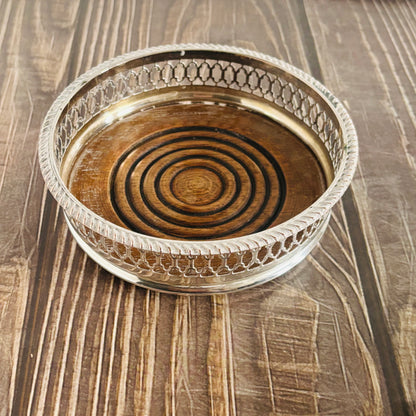 Master Harvey - Antique Sliver Plate Bottle Coaster